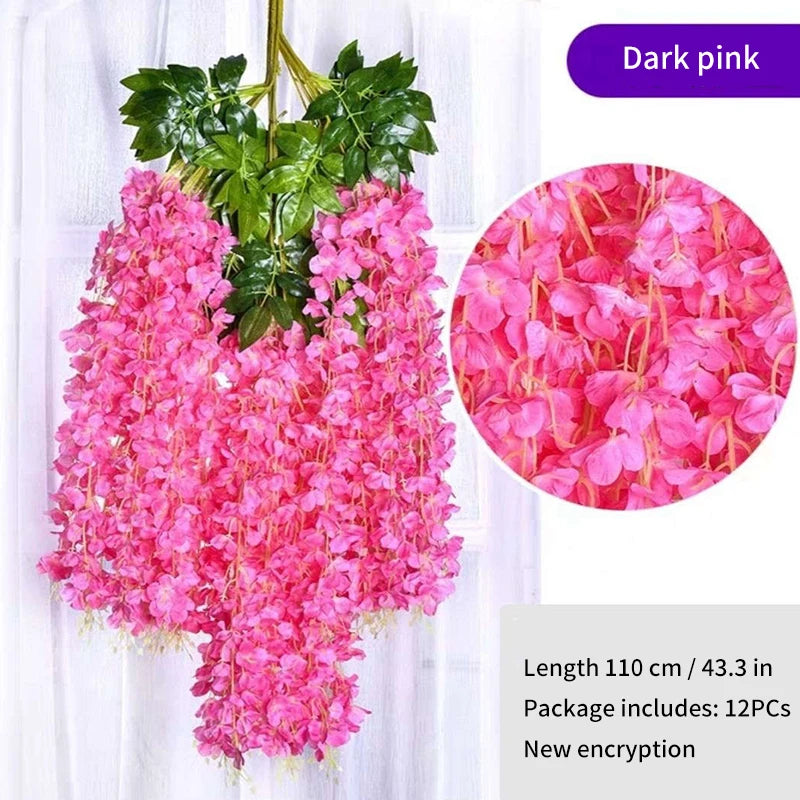 Artificial Wisteria Flower Hanging Garland,