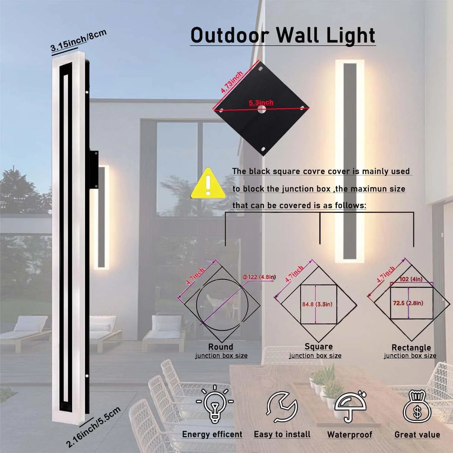 Modern LED Wall Sconce Light Fixture by Unknown Brand