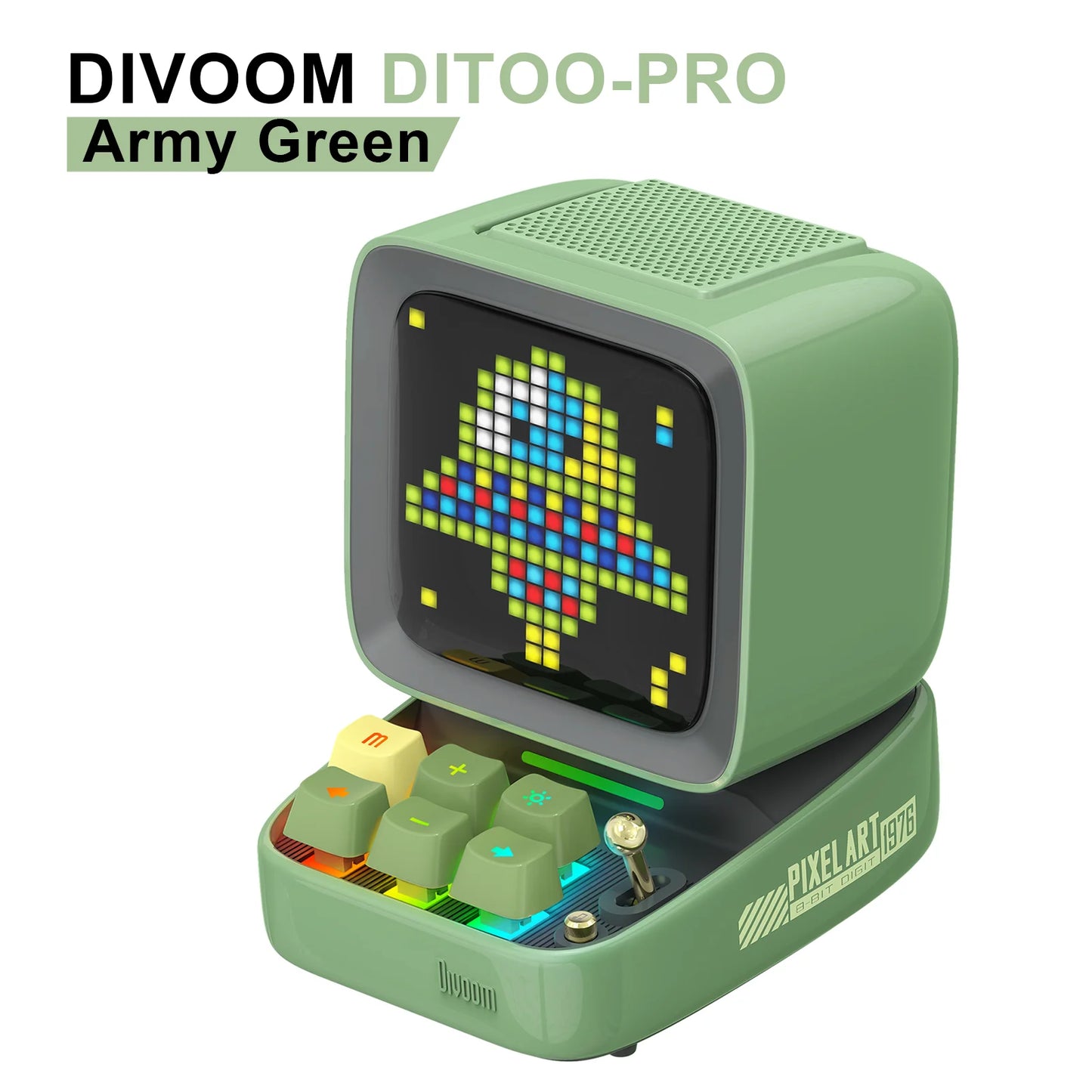 Pro Retro Pixel Art Bluetooth Portable Speaker Alarm Clock