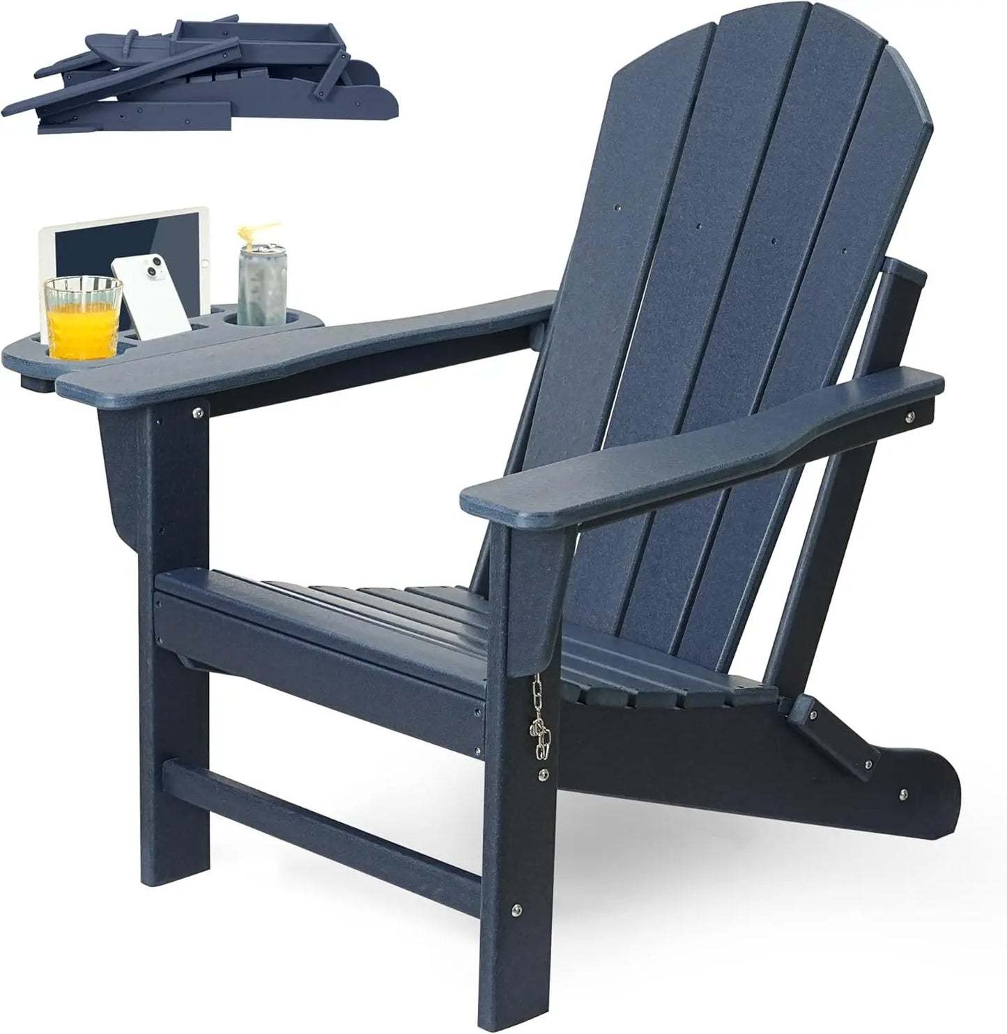 Adirondack Chair w/4 in 1 Cup Holder Trays