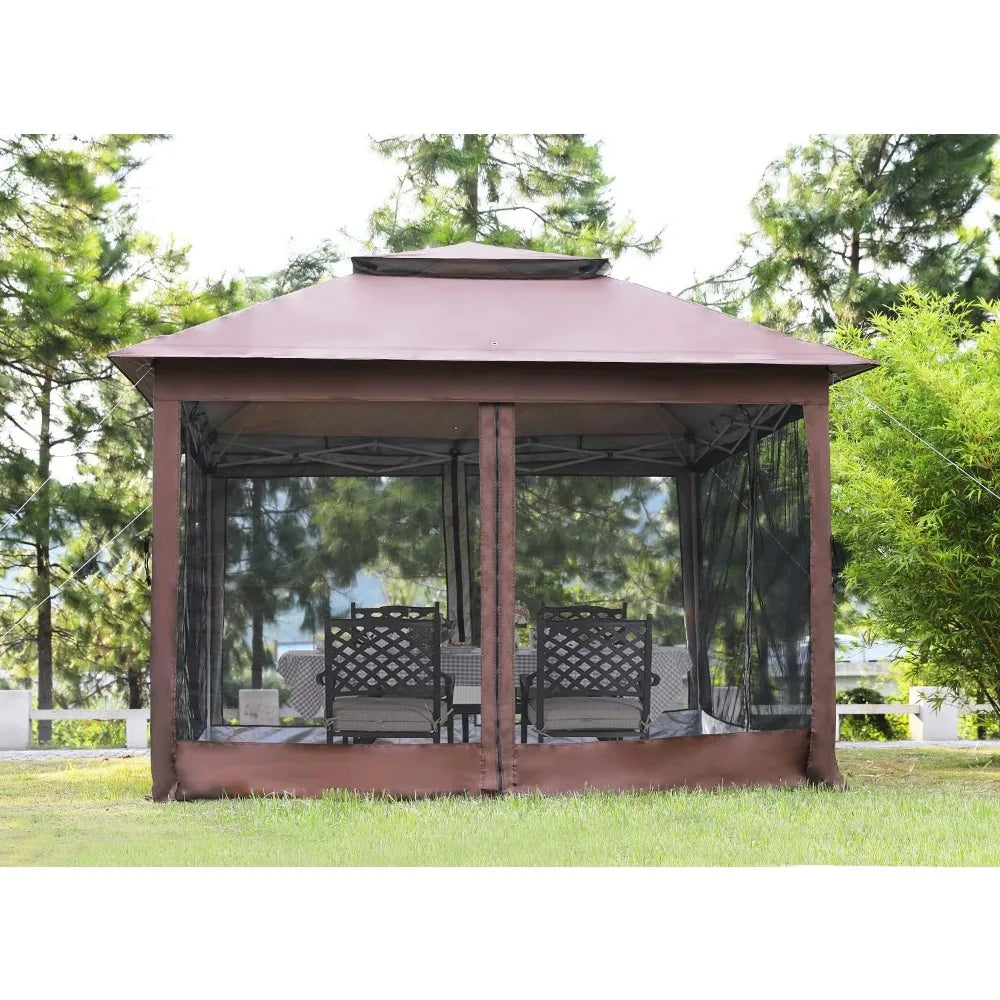 10'x10' Pop Up Gazebo Outdoor Canopy with Mosquito Netting