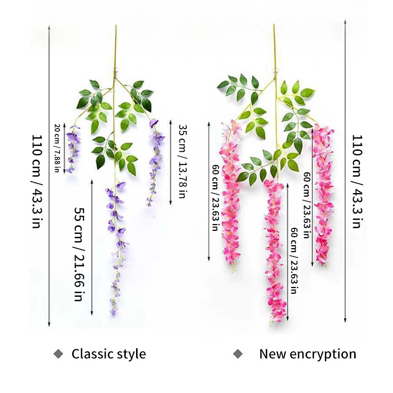 Artificial Wisteria Flower Hanging Garland,