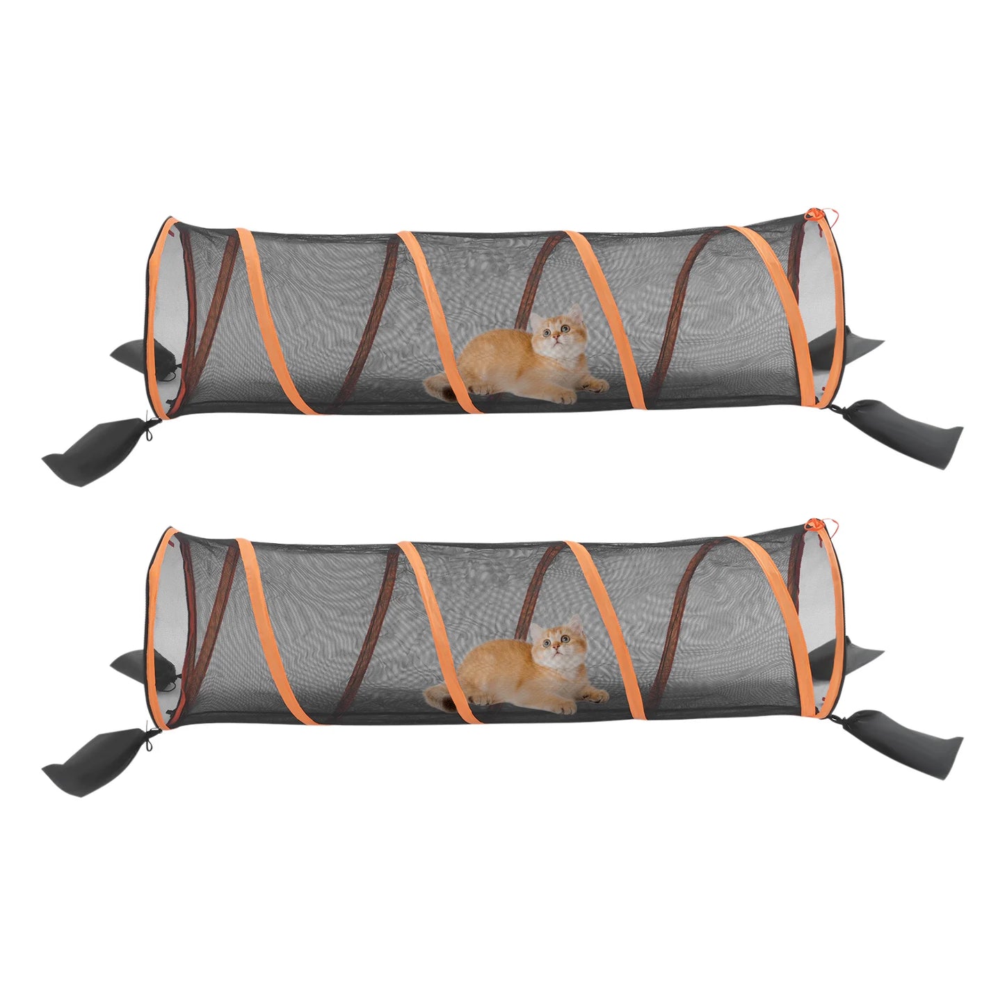 2pcs Foldable Cat Play Tunnel Cat Play House