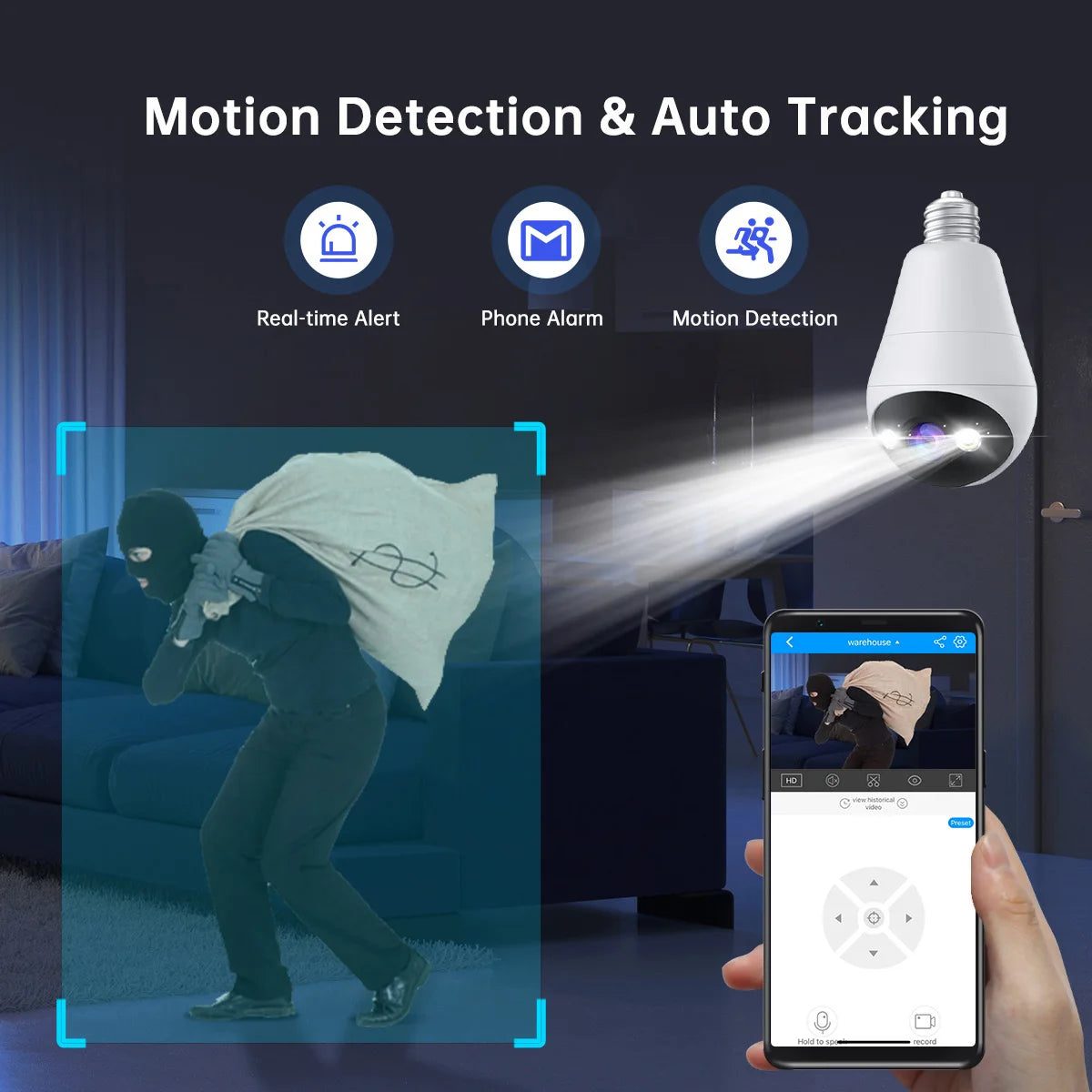 JOOAN WiFi Indoor Security Camera with Night Vision and Zoom