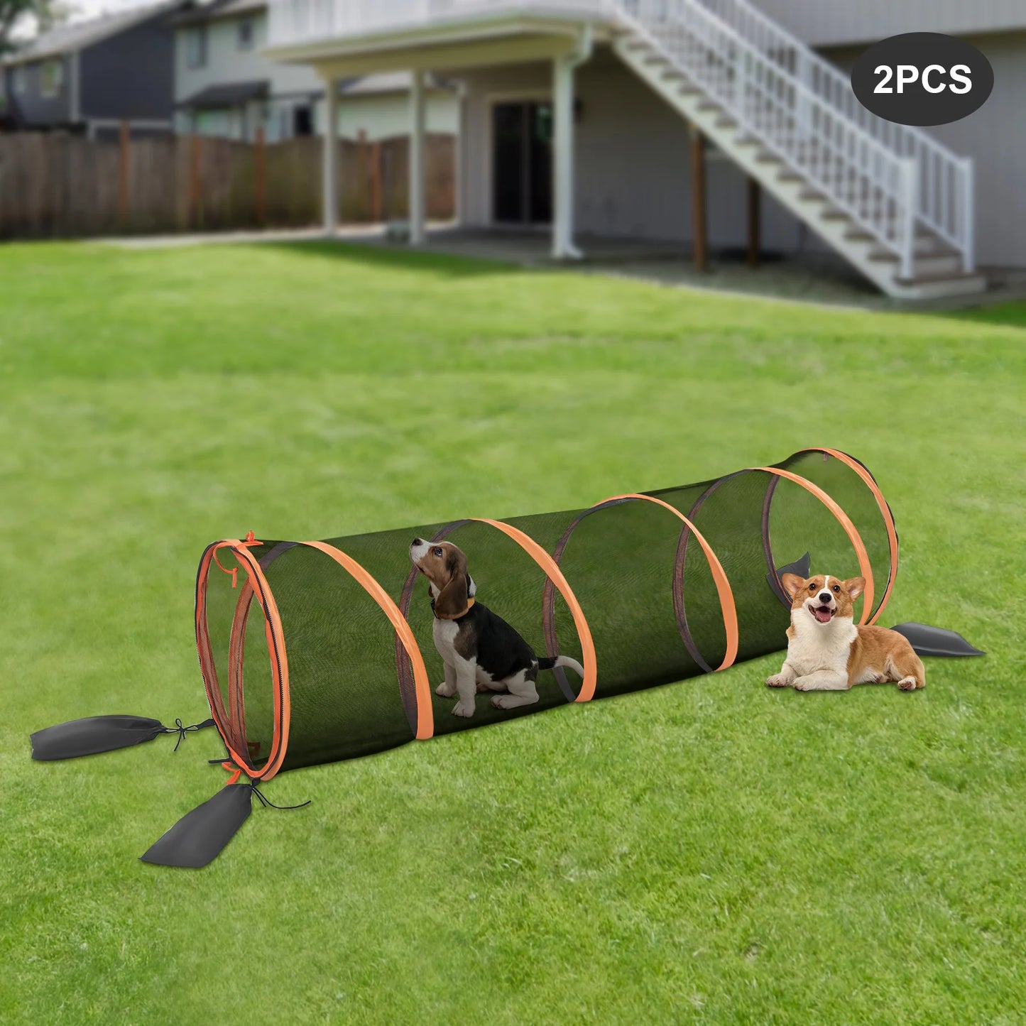 2pcs Foldable Cat Play Tunnel Cat Play House