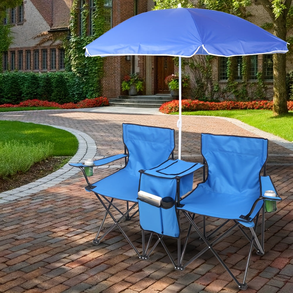[Folding Fishing Chair]  with Built-In Umbrella