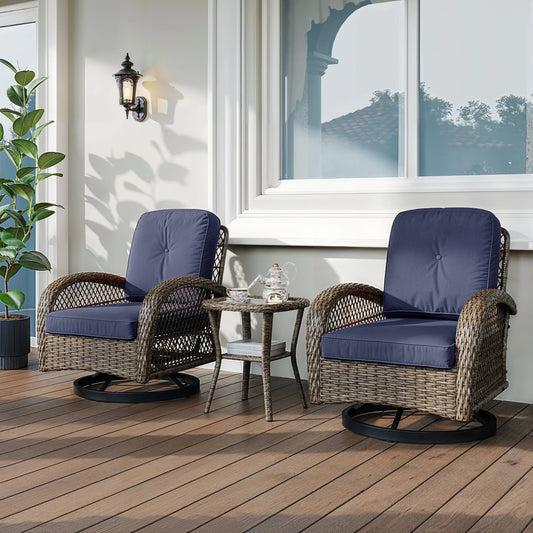 HOOMIC Outdoor Patio Furniture Set with Cozy Padded Cushions