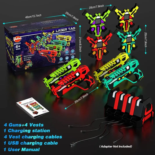 Sync Laser Tag Guns Vests x4 Electric