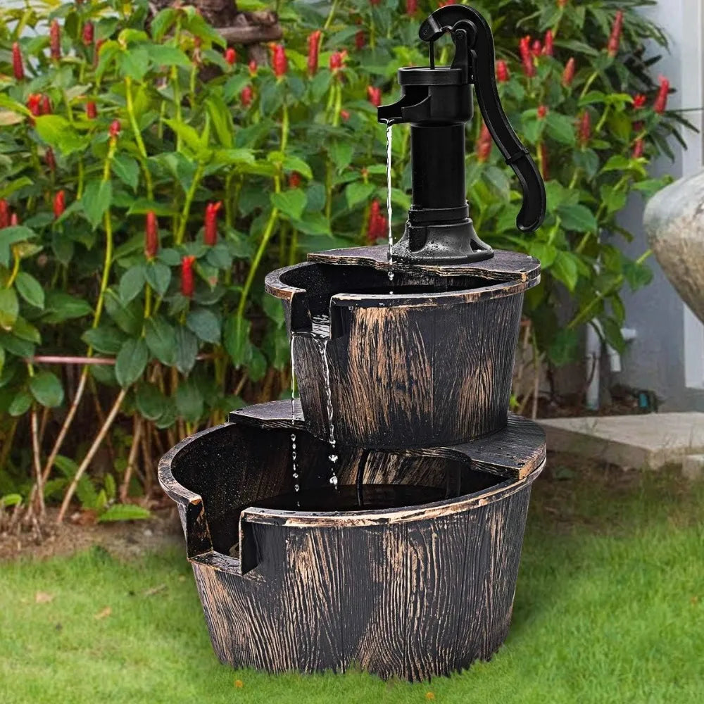 Waterfall Fountain with Electric Pump