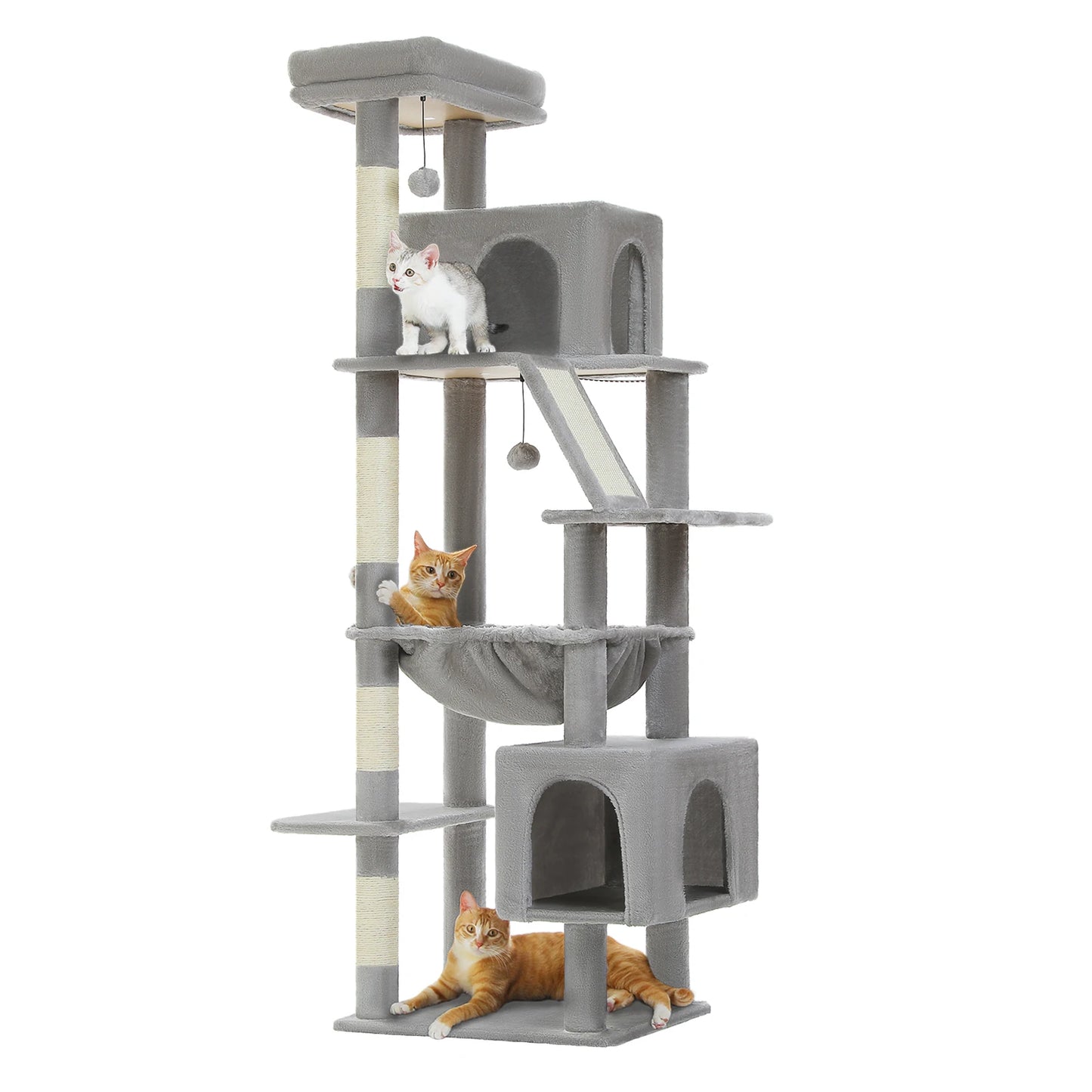 Speedy Pet Large Cat Tree Tower with Scratching Post and Hammock