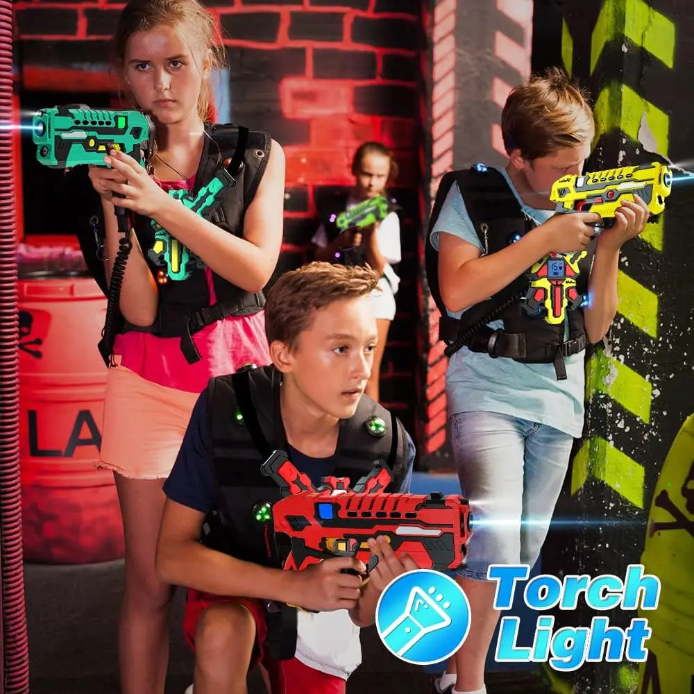 Laser Tag Guns Vests x4 Electric Infrared Guns Shooting Game Set