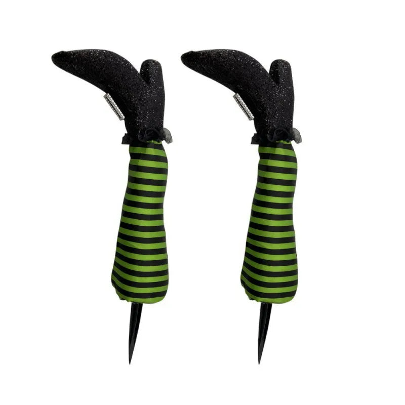 CN Halloween Witch Legs Props for Yard Decoration, 2 Pieces