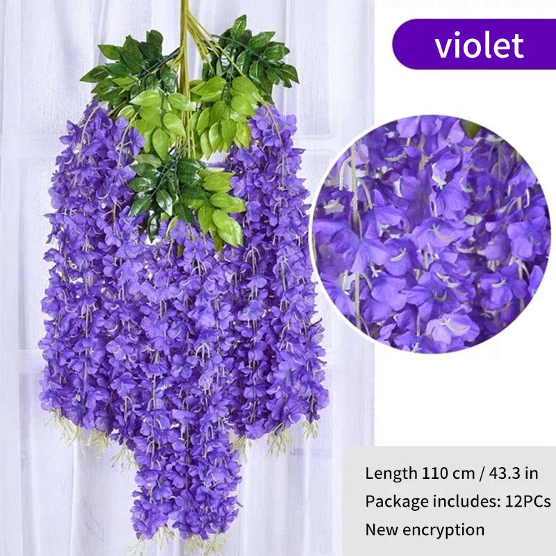 Artificial Wisteria Flower Hanging Garland,