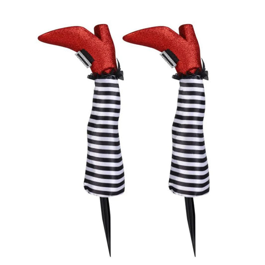 CN Halloween Witch Legs Props for Yard Decoration, 2 Pieces
