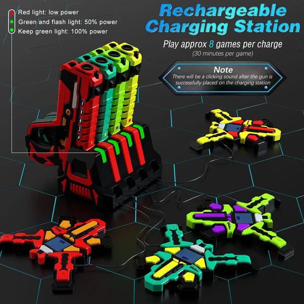 Laser Tag Guns Vests x4 Electric Infrared Guns Shooting Game Set