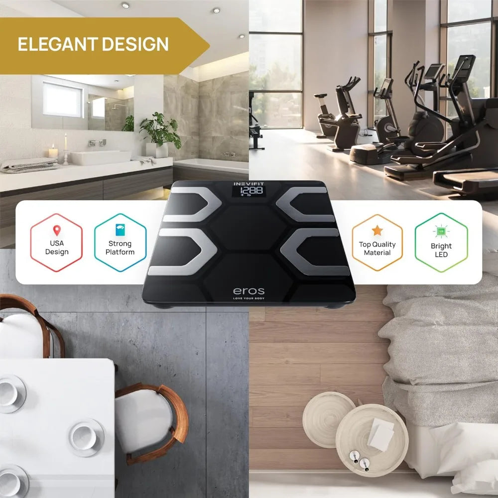 Hignconcerned Bluetooth Body Fat Scale Smart BMI Tracker