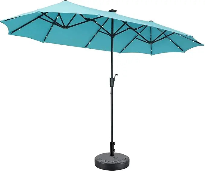 13Ft Large Patio Umbrella With Base Outdoor Double-Side