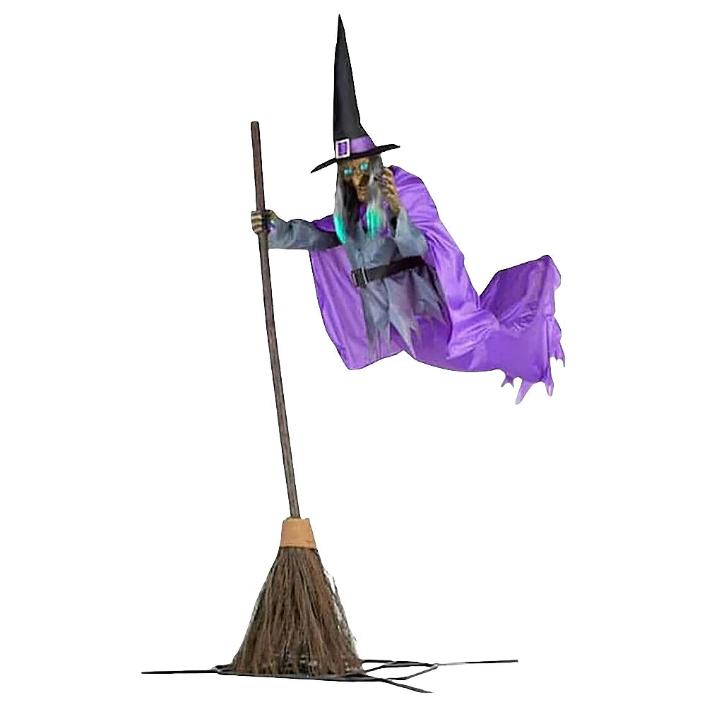 Large Hovering Witch Prop by Color with Glowing Eyes