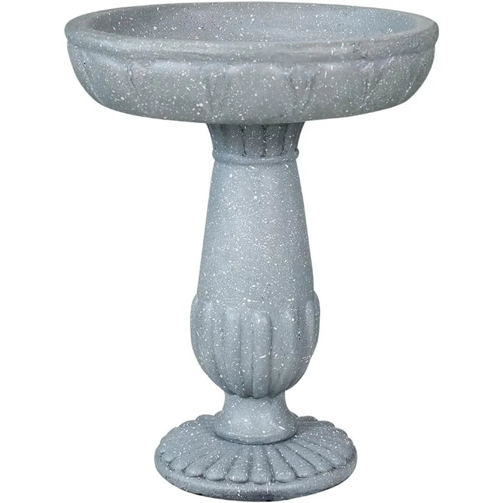 Hign-concerned Outdoor Pedestal Bird Bath for Garden Decor