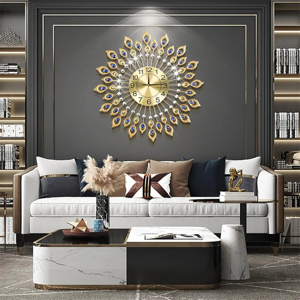 Hign-concerned Modern Silent Decorative Wall Clock with Arabic Numerals
