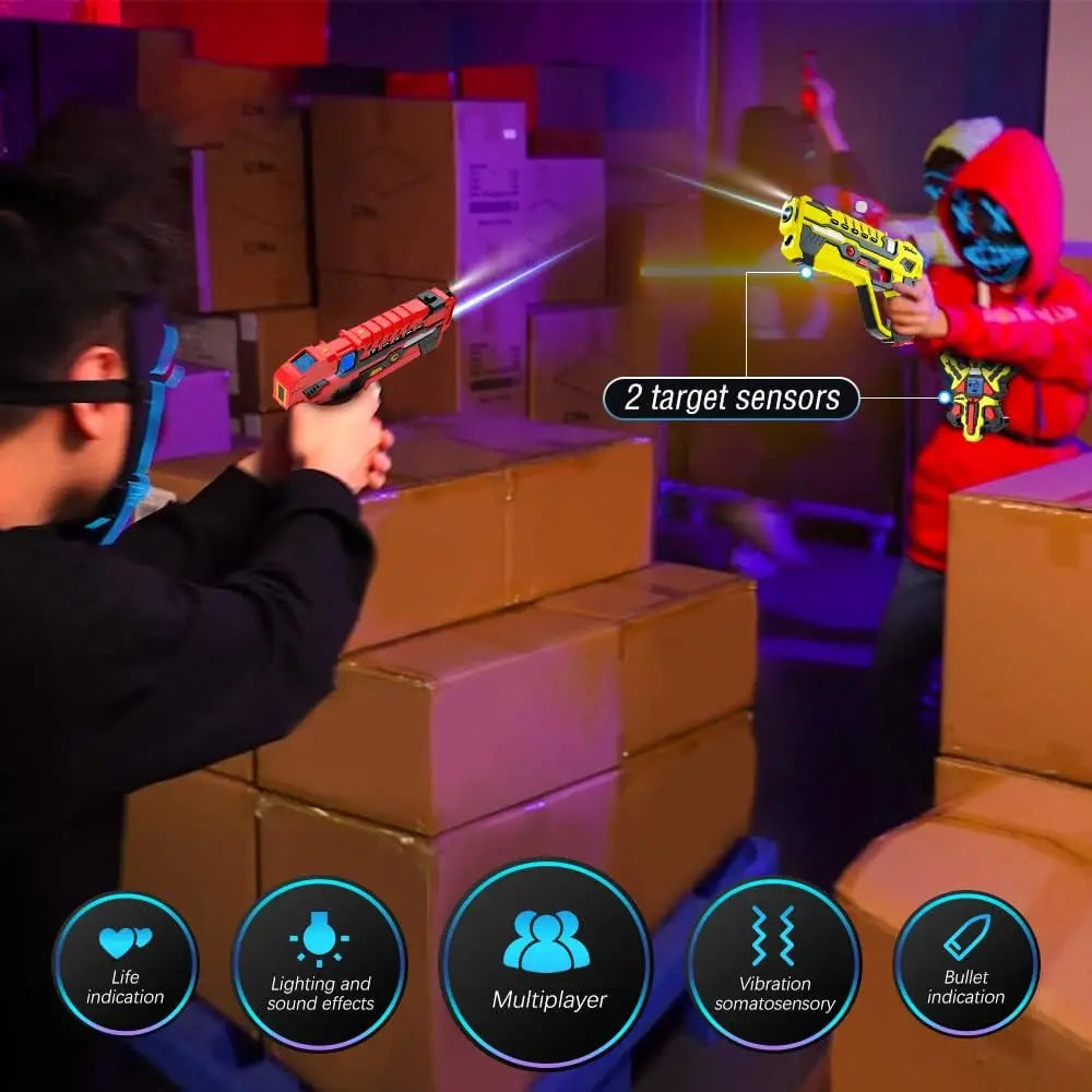 Laser Tag Guns Vests x4 Electric Infrared Guns Shooting Game Set