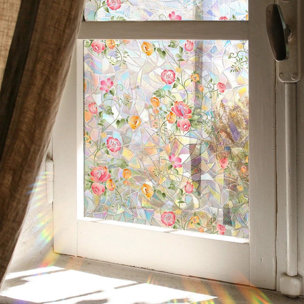 Feature Window Privacy Film Vine Leaves Static Cling Decals