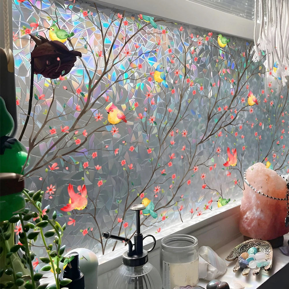 Feature Window Privacy Film Vine Leaves Static Cling Decals