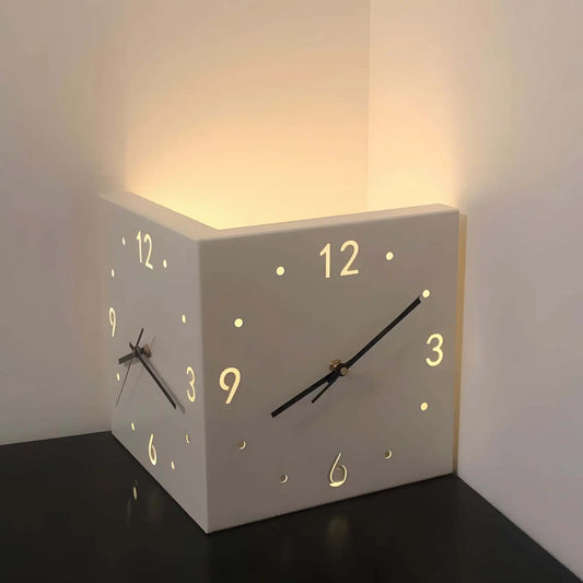Combination Corner Double Sided Luminous Wall Clock Mute