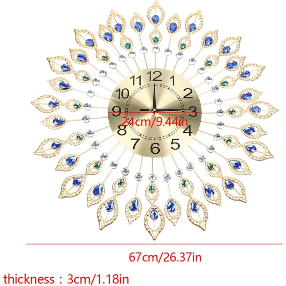 Hign-concerned Modern Silent Decorative Wall Clock with Arabic Numerals