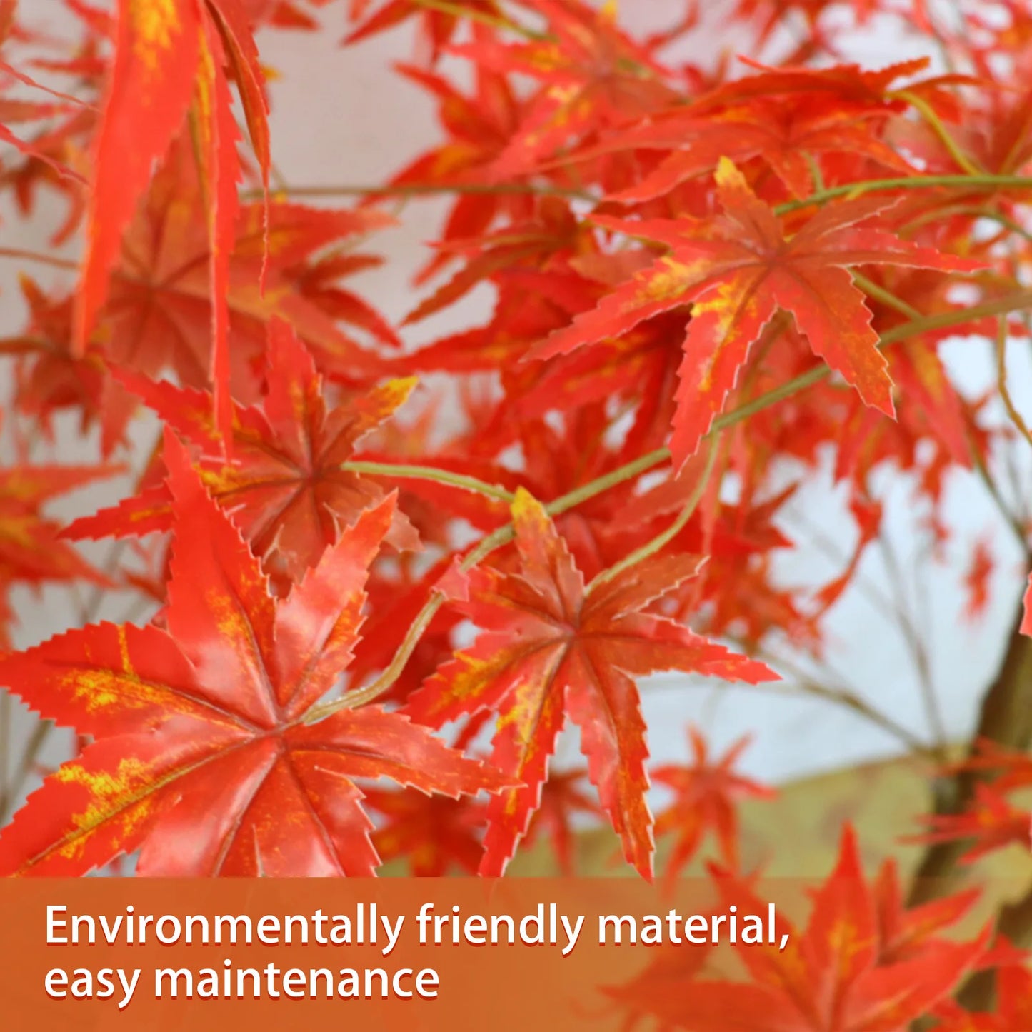 Autumn Maple Artificial Fall Tree In Plastic Pot 5.9ft
