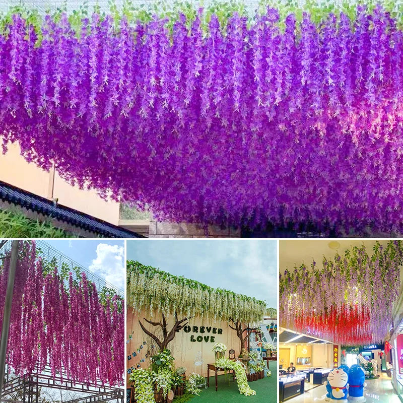 Artificial Wisteria Flower Hanging Garland,