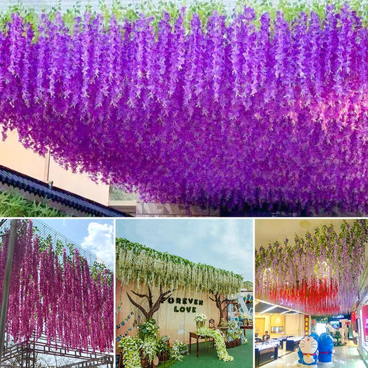Artificial Wisteria Flower Hanging Garland,