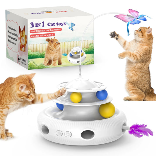 CN Interactive Cat Laser Teaser Puzzle Pet Toy USB Chargeable