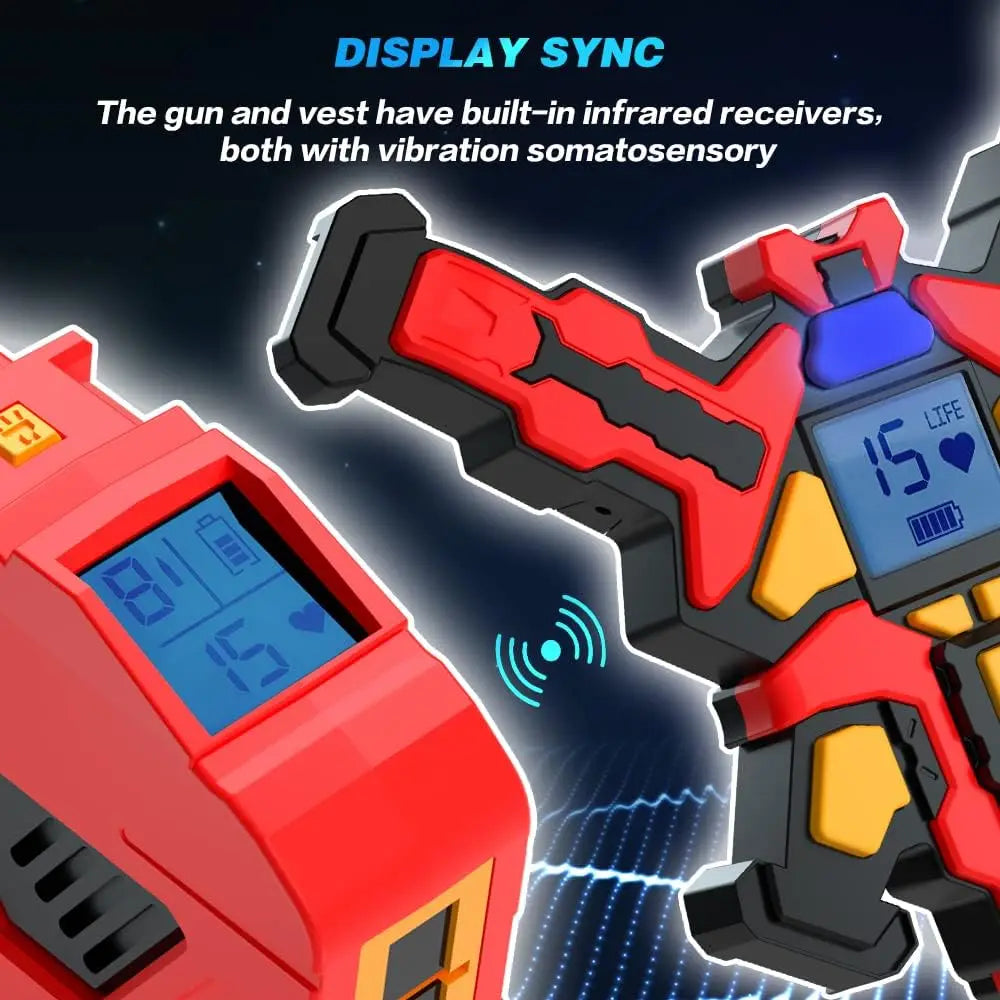 Laser Tag Guns Vests x4 Electric Infrared Guns Shooting Game Set