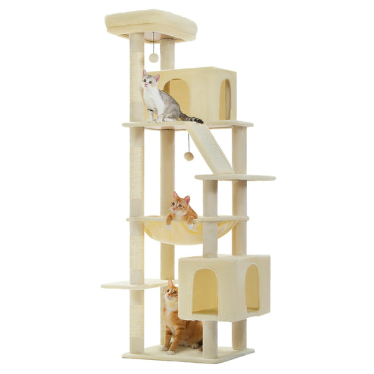 Speedy Pet Large Cat Tree Tower with Scratching Post and Hammock