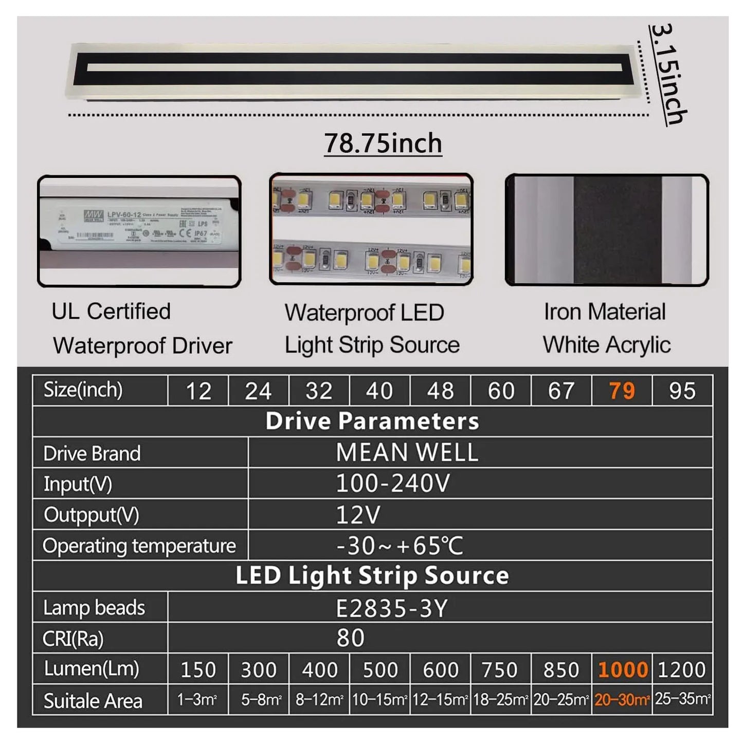 Modern LED Wall Sconce Light Fixture by Unknown Brand