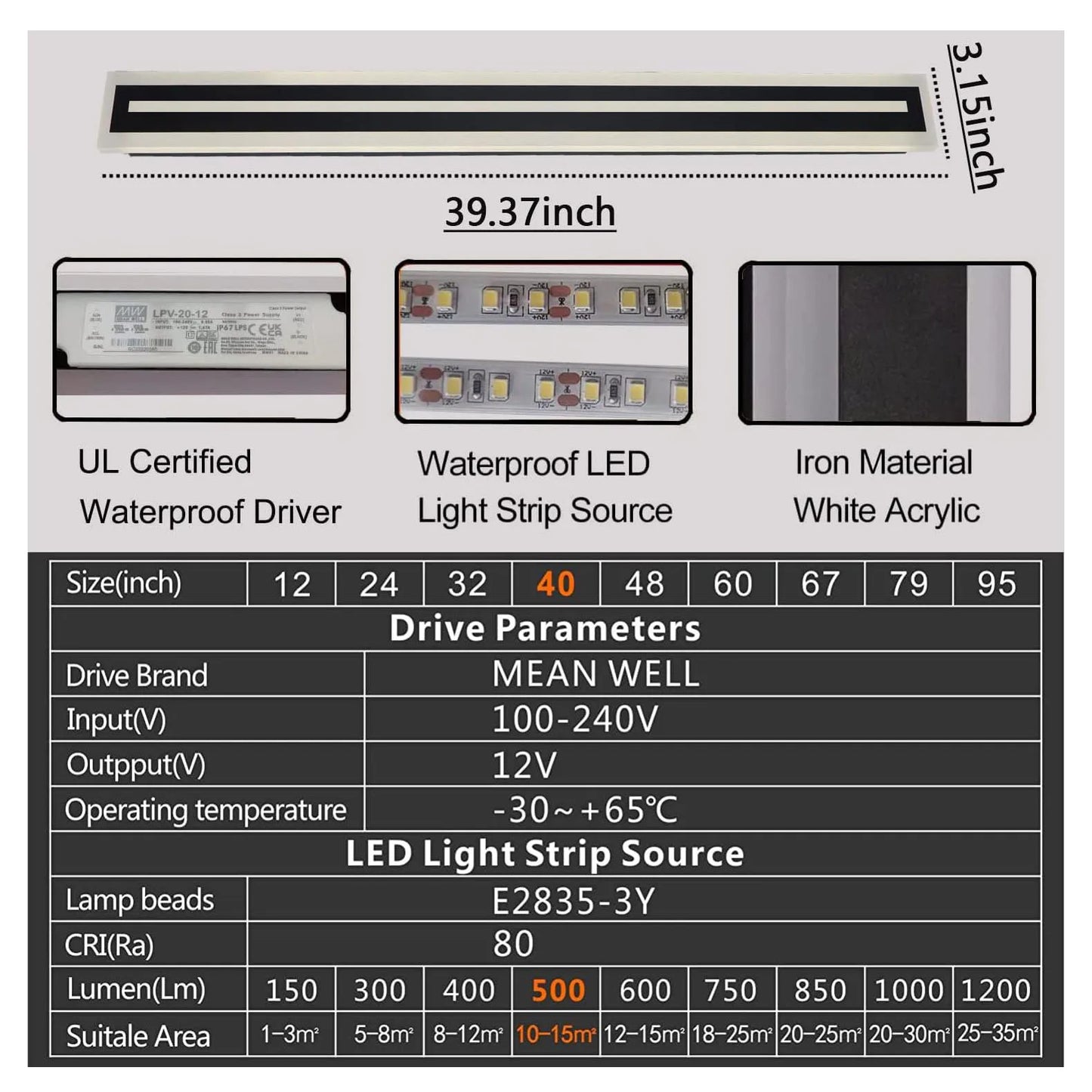 Modern LED Wall Sconce Light Fixture by Unknown Brand