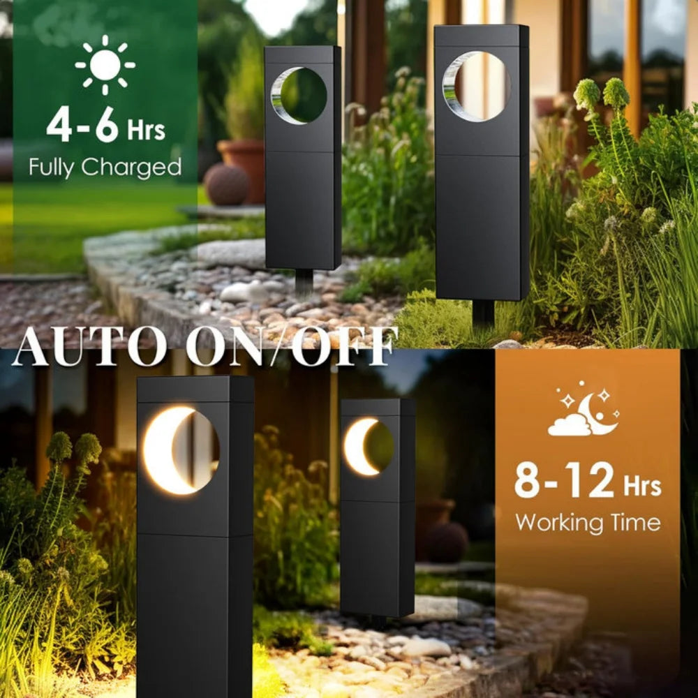 4/6Pack Super Bright Solar Lights, 12Hrs Auto On/Off,