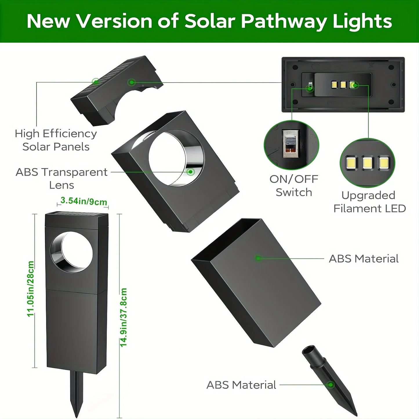 4/6Pack Super Bright Solar Lights, 12Hrs Auto On/Off,