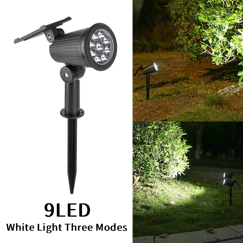 9LEDs Solar Spotlights, Outdoor Light Control, Waterproof