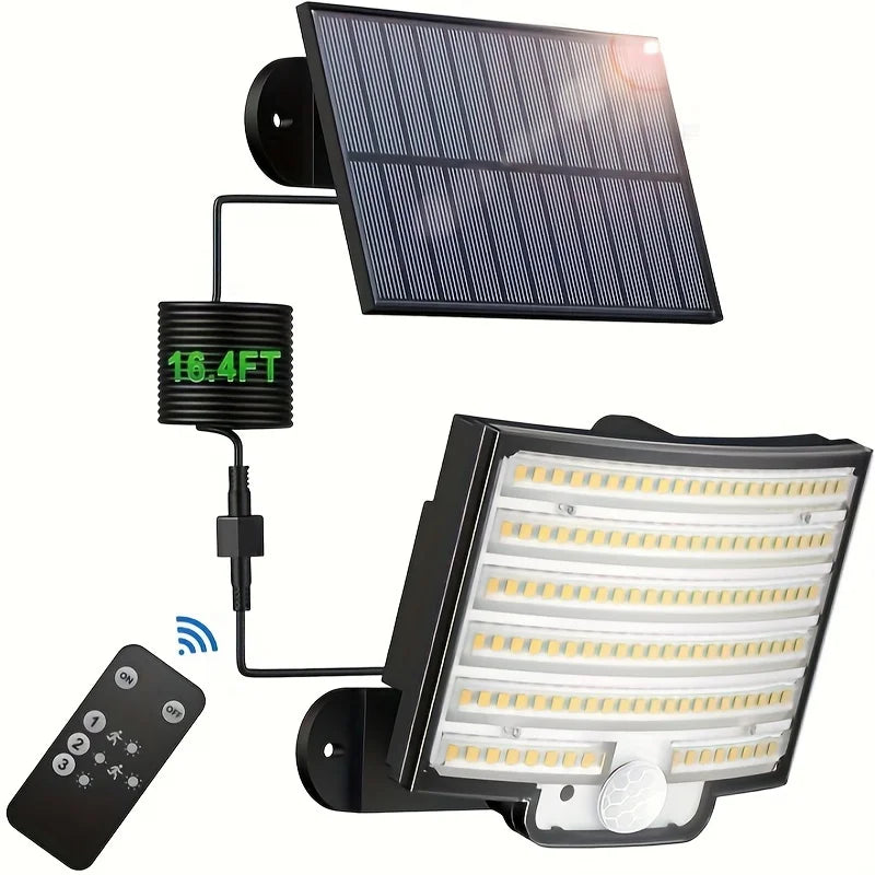 Solar Outdoor Lights - LED Motion Sensor Light with Remote