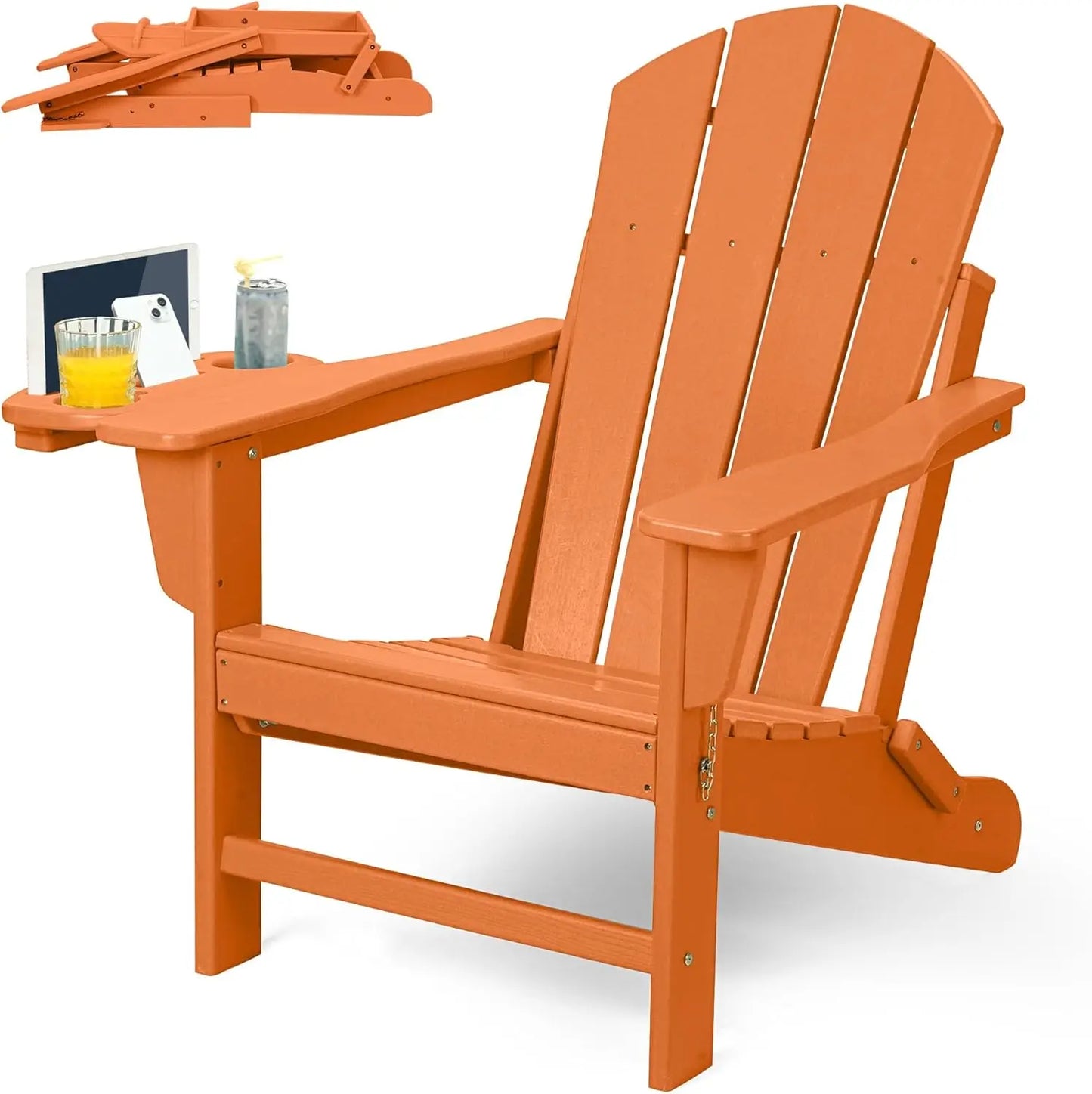 Adirondack Chair w/4 in 1 Cup Holder Trays