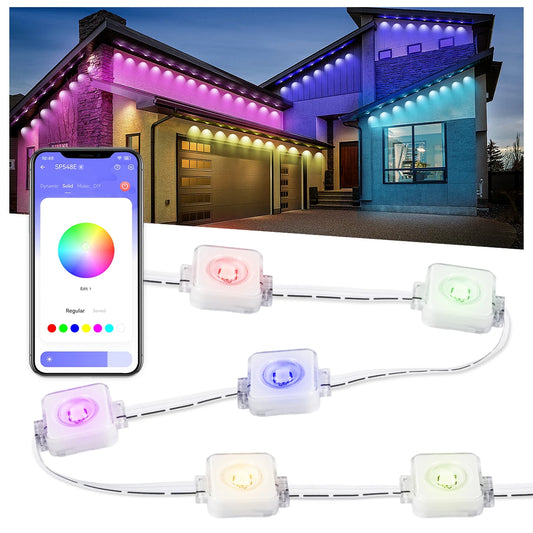 Permanent Outdoor Lights, Smart RGB Northern Lights , 100ft with 60 LED