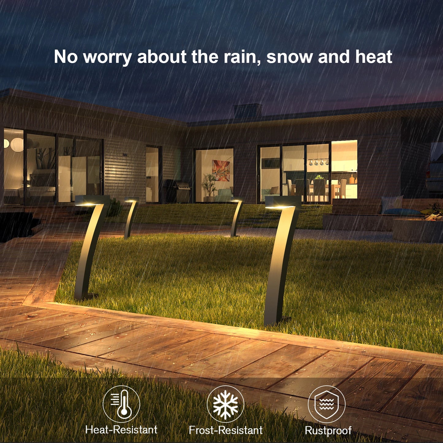 6/12 Pack Bright Solar Outdoor Lights Pathway,