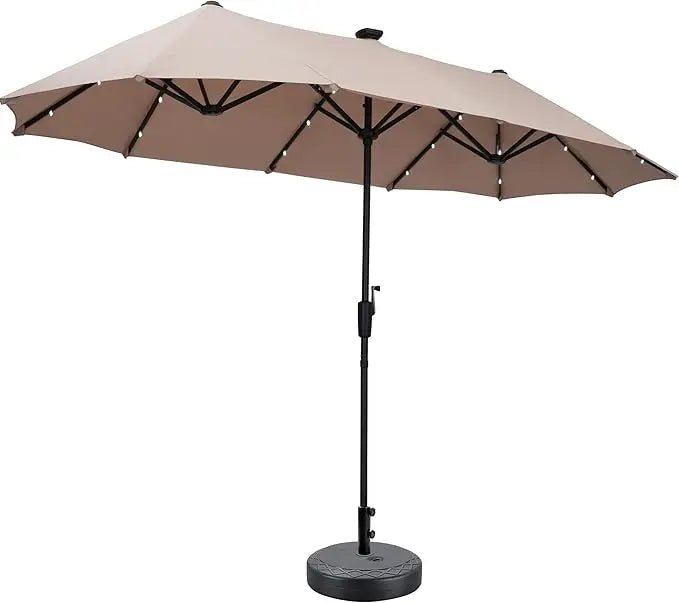 13Ft Large Patio Umbrella With Base Outdoor Double-Side