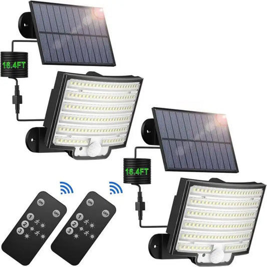 Solar Outdoor Lights - LED Motion Sensor Light with Remote