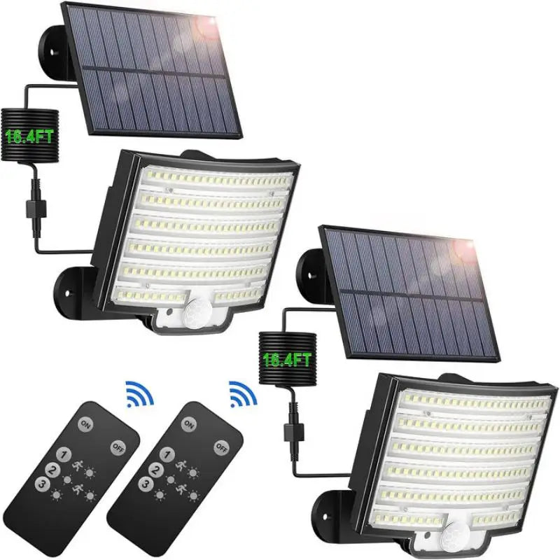 Solar LED Motion Sensor Light with Remote Waterproof Security
