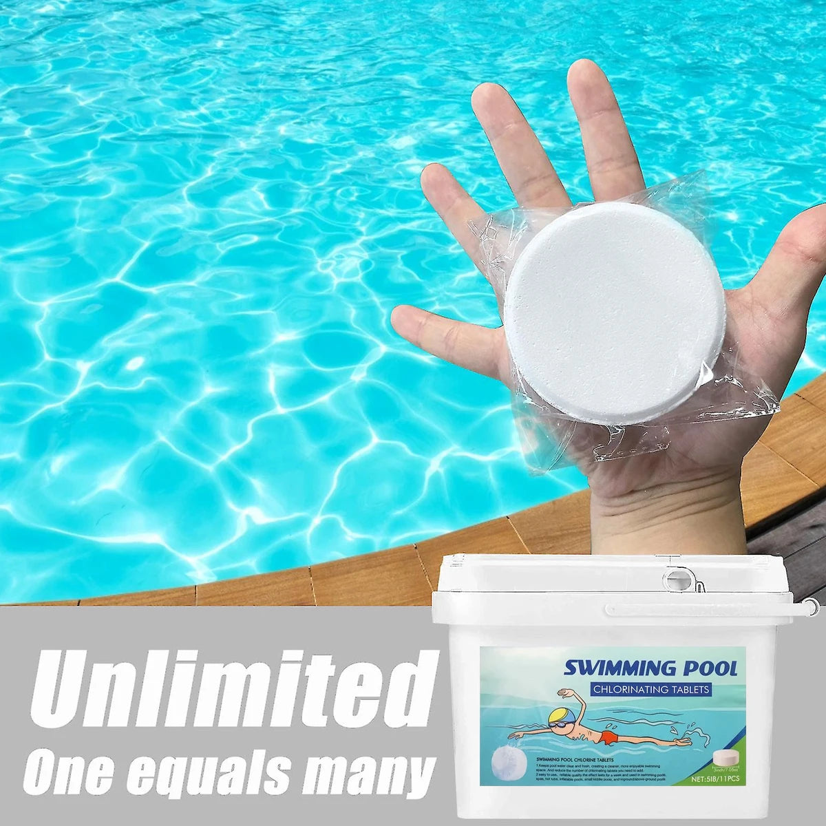 3 Inch 40Lbs Pool Chlorine Tablets - Stabilized Chlorine Tablets for Hot Tubs