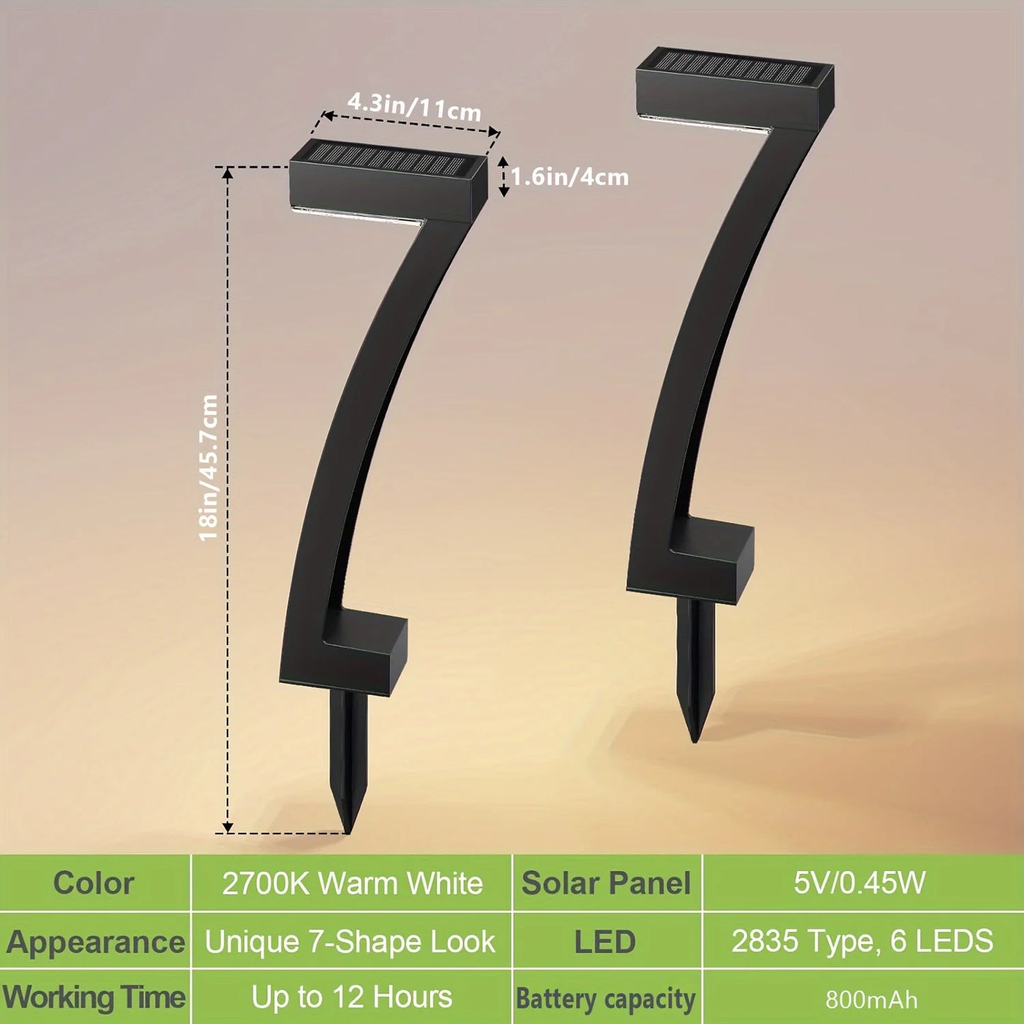 6/12 Pack Bright Solar Outdoor Lights Pathway,
