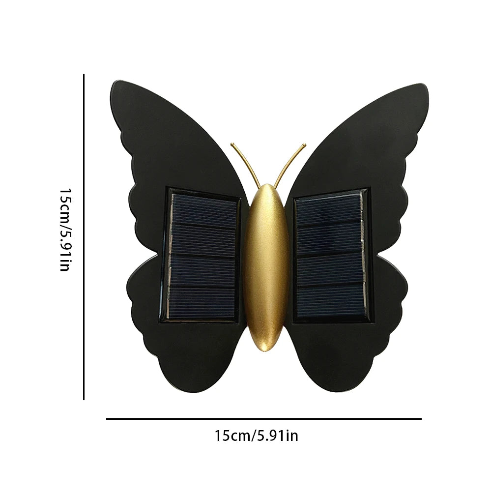 Butterfly Solar Wall Light Outdoor Decorative Lantern IP65 Waterproof
